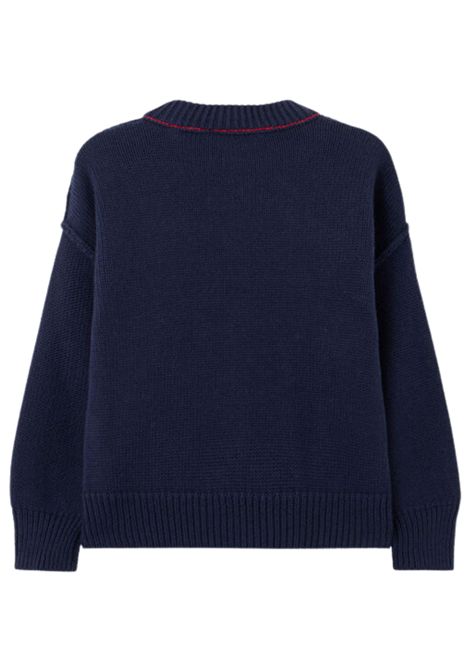 Girls' wool and cotton sweater PALM ANGELS | PBHE002F25/CEBLU